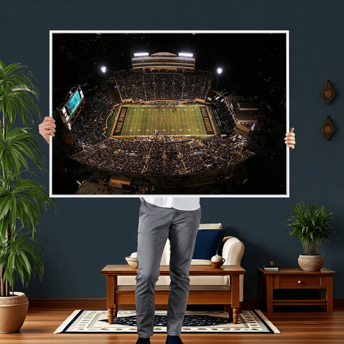 20605-MGV-CV-36X24 - Wake Forest University Demon Deacons Canvas Print, Football Team Wall Art