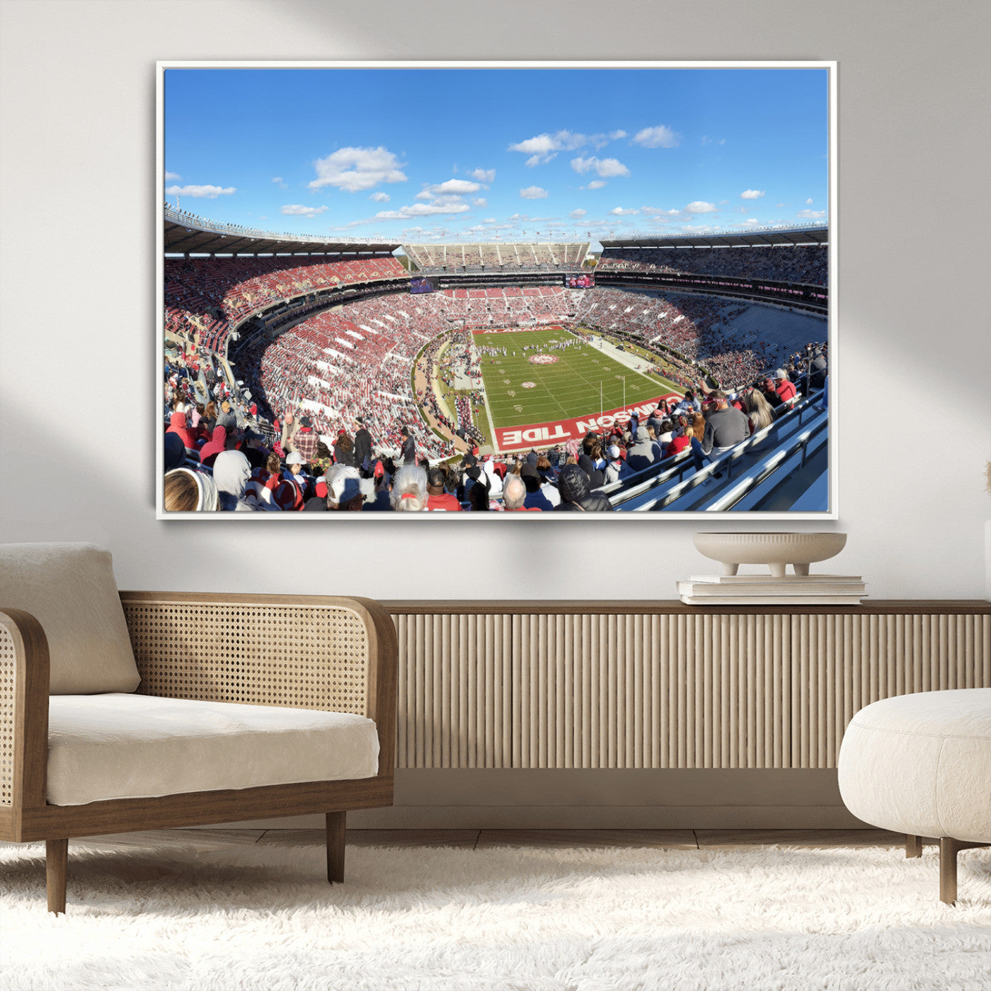MGV-FC-36X24 - University of Alabama Crimson Tide Print Wall Art - Tuscaloosa Bryant-Denny Stadium Wall Art Canvas