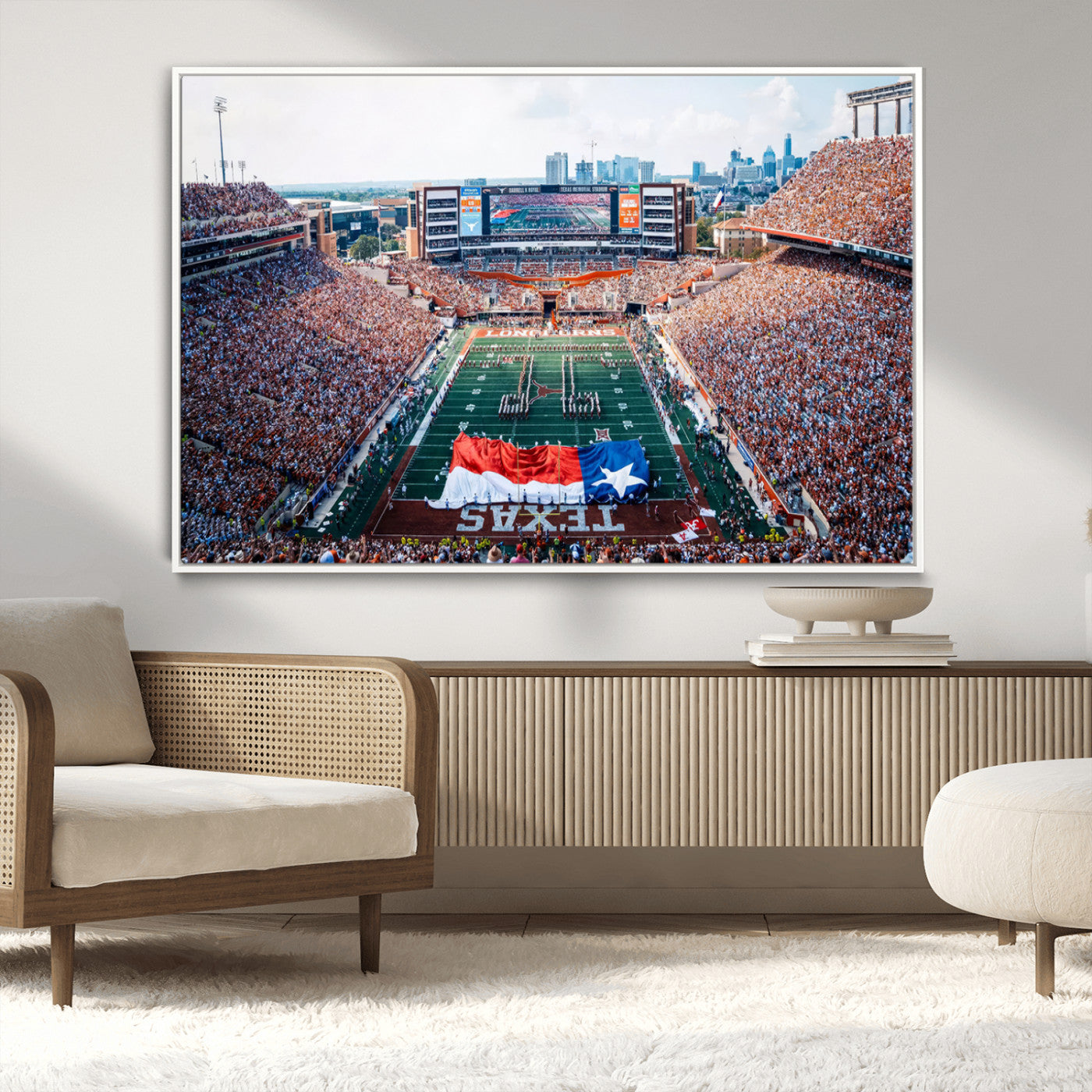 MGV-FC-36X24 - University of Texas Longhorns Football Team Canvas Print - Austin Darrell K Royal-Texas Memorial