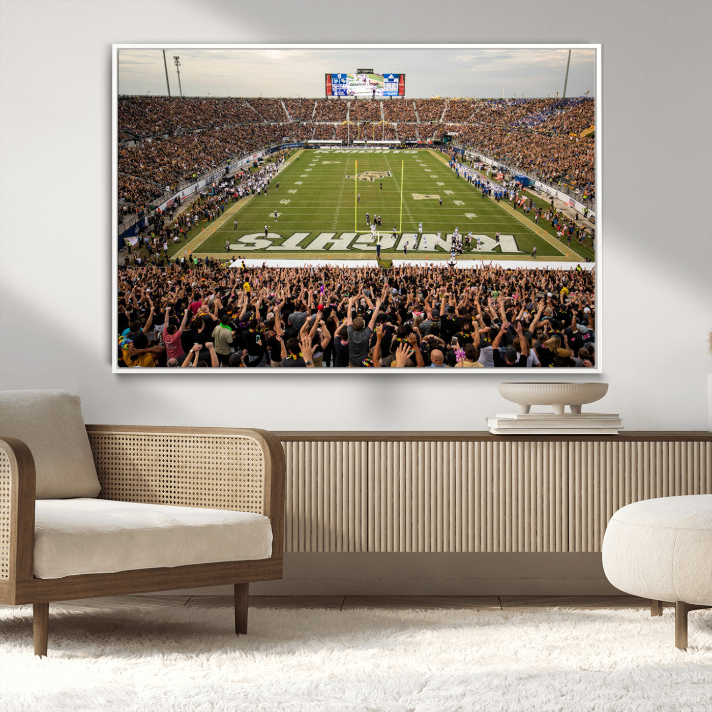 MGV-FC-36X24 - UCF Knights Football Team Print - Orlando FBC Mortgage Stadium Canvas Print