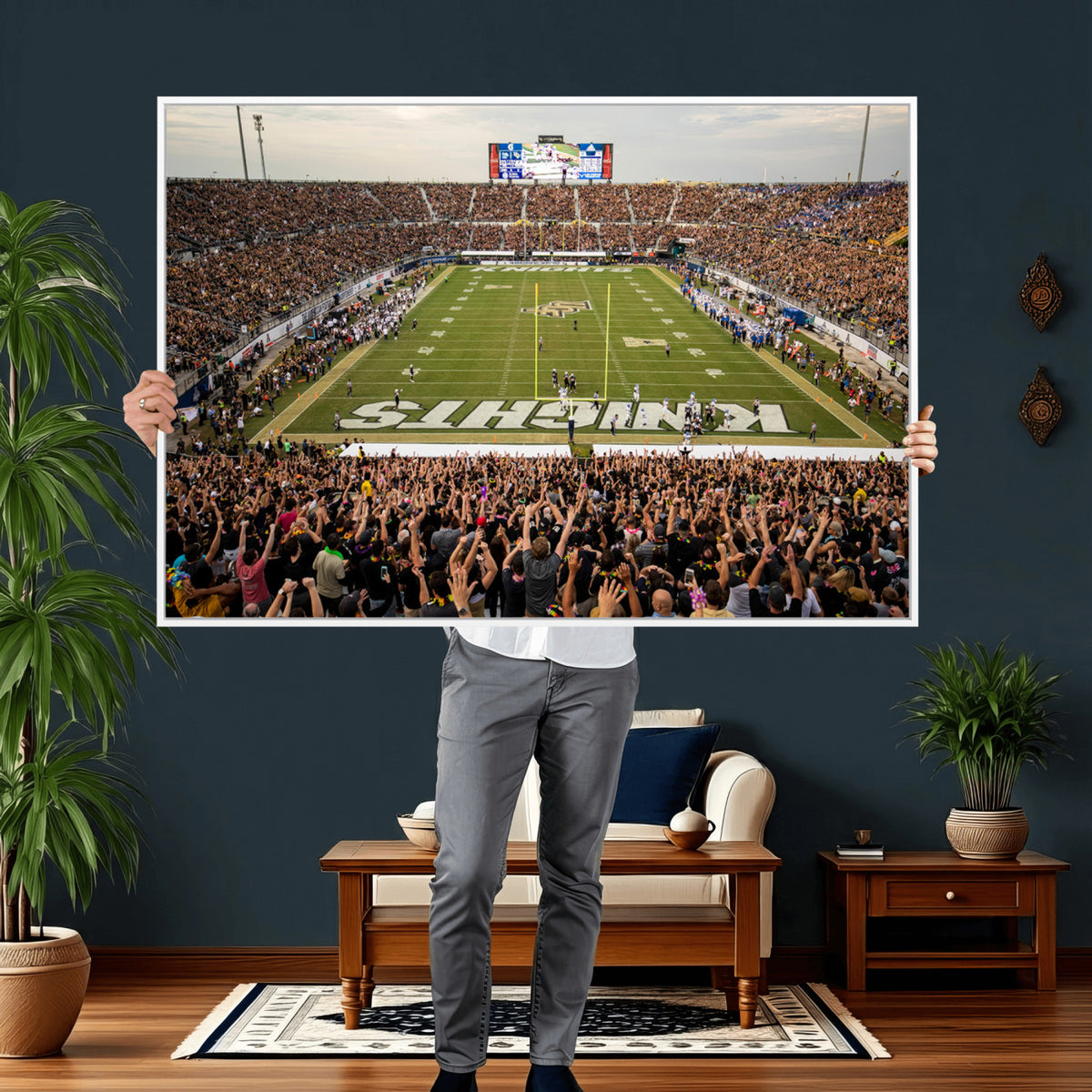 38659-MGV-CV-36X24 - UCF Knights Football Team Print - Orlando FBC Mortgage Stadium Canvas Print