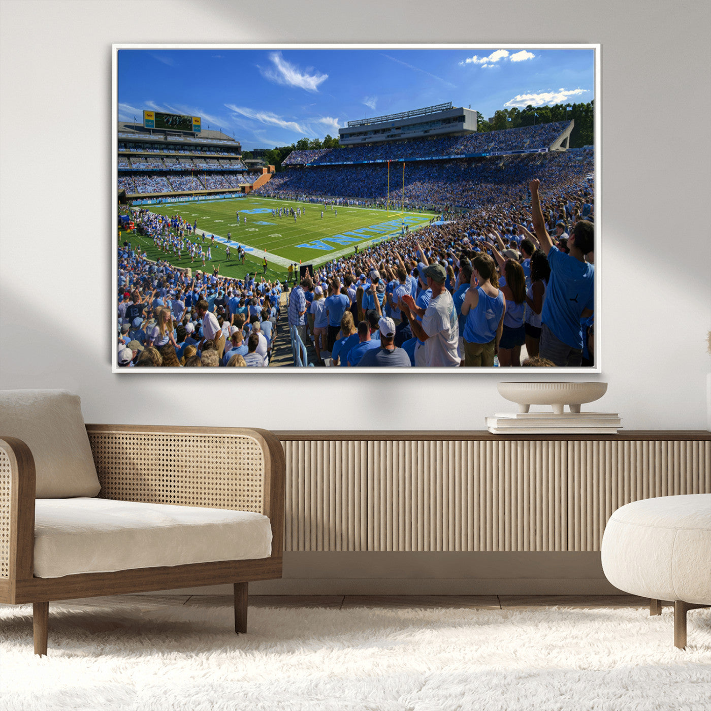 MGV-FC-36X24 - University of North Carolina Tar Heels Team Canvas Print - Chapel Hill Kenan Memorial Stadium Wall