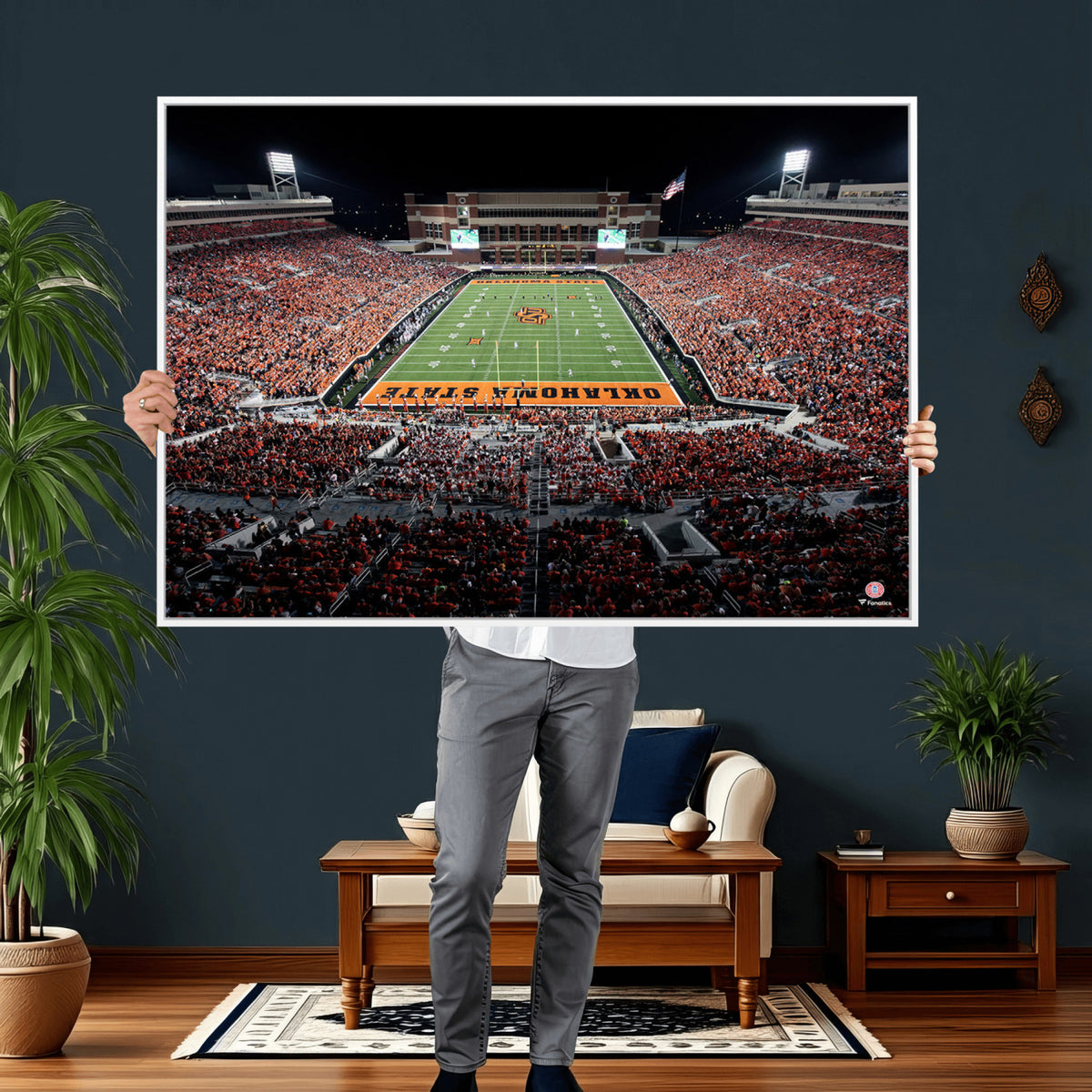 81675-MGV-CV-36X24 - Oklahoma State Cowboys Canvas Print, Football Team Print