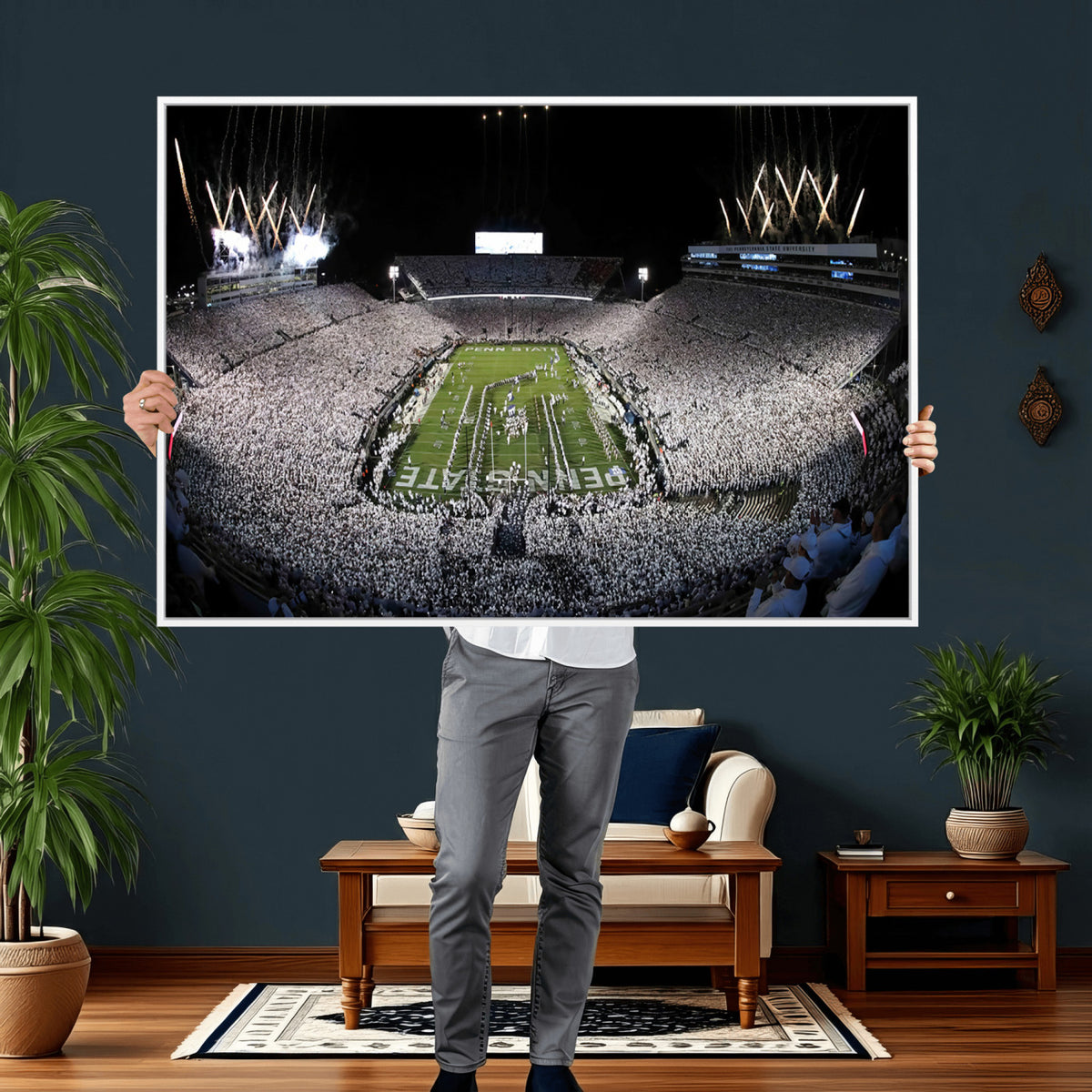84537-MGV-CV-36X24 - Penn State Beaver Stadium Canvas Wall Art - Nittany Lions Football Print