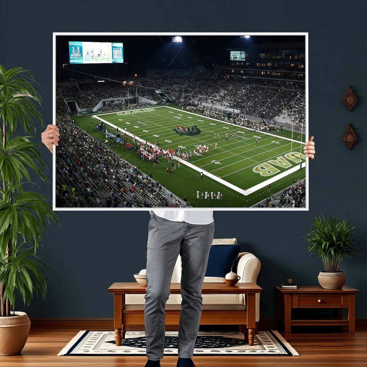 81740-MGV-CV-36X24 - UAB Blazers Football Team Print - Birmingham Protective Stadium Wall Art Canvas Print
