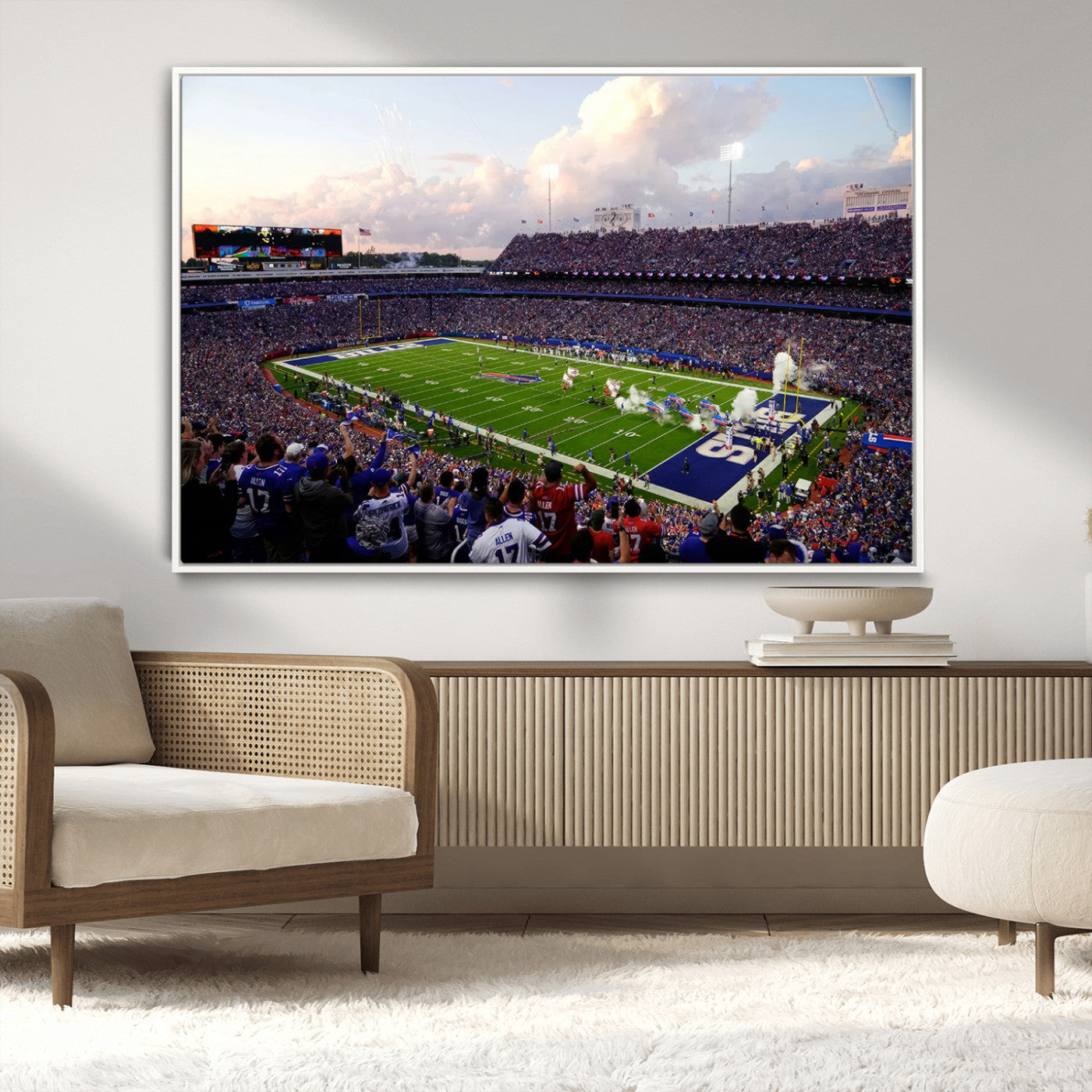 MGV-FC-36X24 - Buffalo Bills Football Team Print - Buffalo Highmark Stadium Wall Art Canvas Print