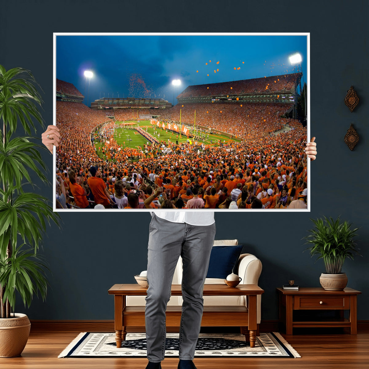 26196-MGV-CV-36X24 - Clemson University Tigers Football Team Print, Clemson
