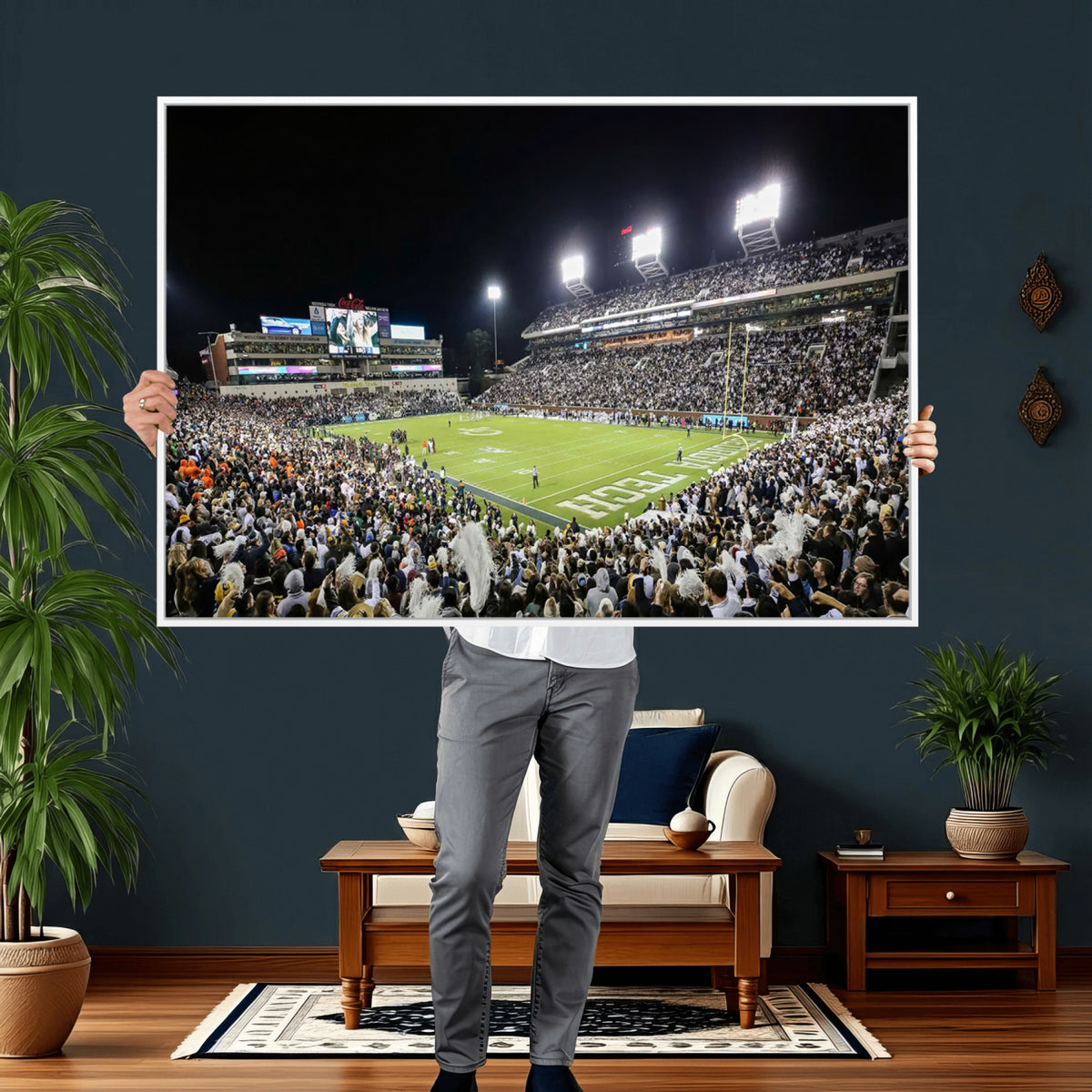 49339-MGV-CV-36X24 - Georgia Tech Yellow Jackets Football Team Print, Atlanta
