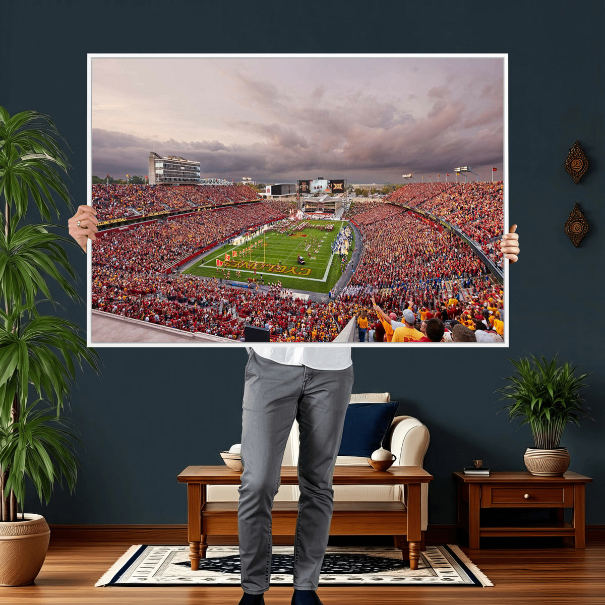 50373-MGV-CV-36X24 - Iowa State University Cyclones Football Team Print, Ames