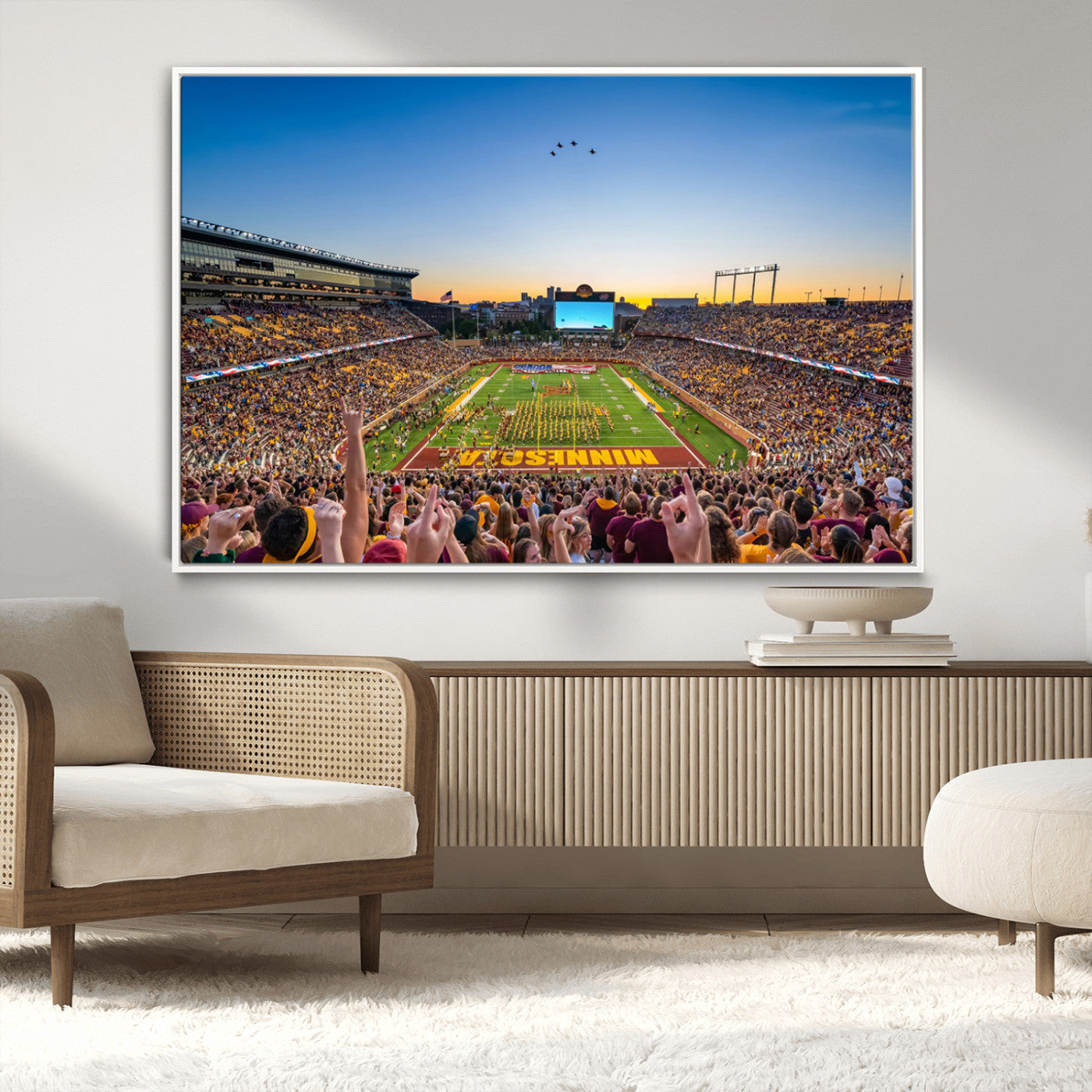 MGV-FC-36X24 - University of Minnesota Golden Gophers Art Print, Football Team Print - Minneapolis Huntington Bank