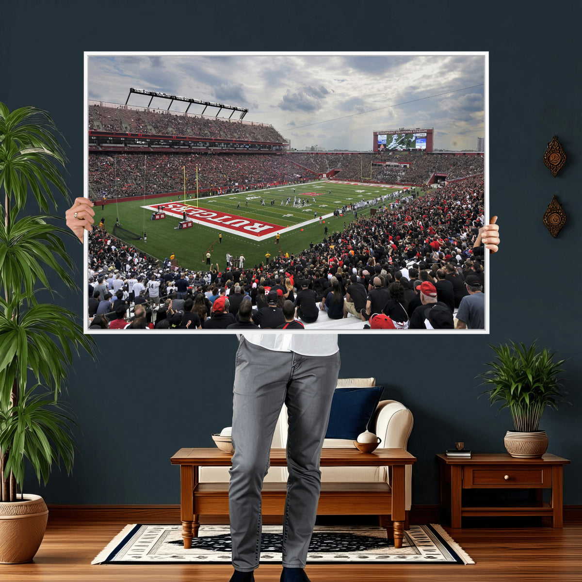 66777-MGV-CV-36X24 - Rutgers Scarlet Knights Football Team Print, SHI Stadium