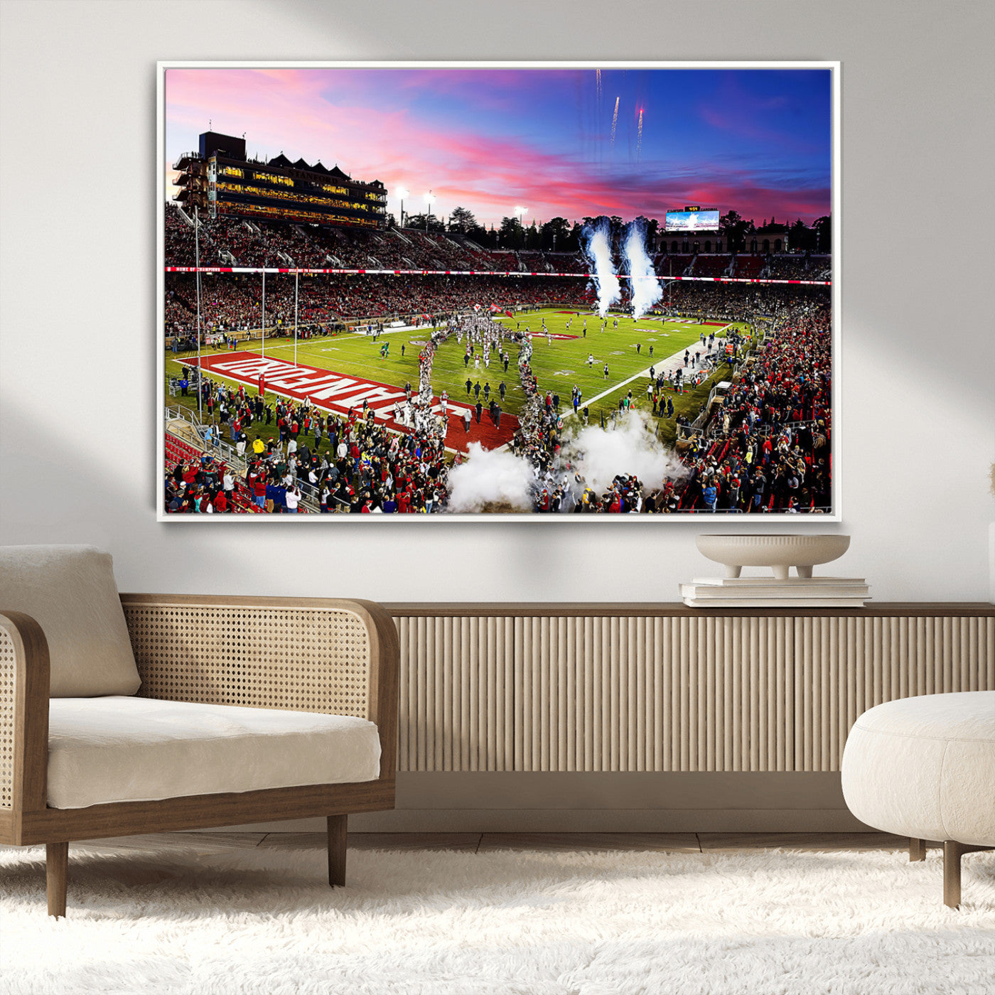 MGV-FC-36X24 - Stanford University Cardinal Football Team Print - Stanford Stadium Wall Art Canvas Print