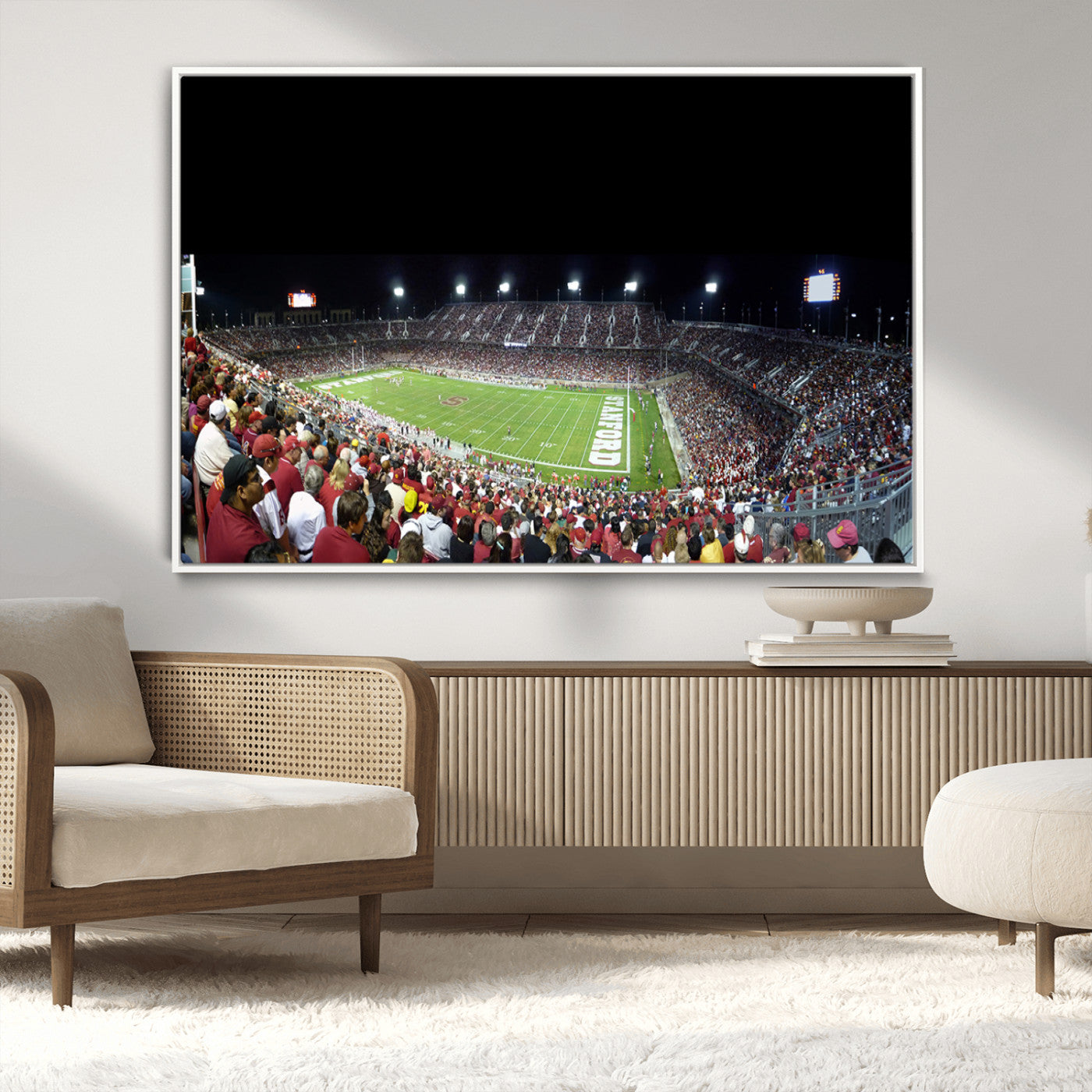 MGV-FC-36X24 - Stanford University Cardinal Football Team Print - Stanford Stadium Wall Art Canvas Print