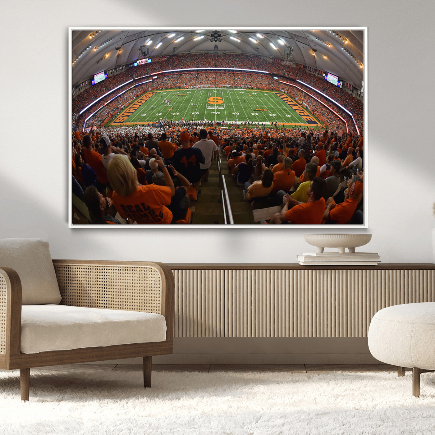 MGV-FC-36X24 - Syracuse University Orange Football Canvas Print, Football Team Print - Syracuse JMA Wireless Dome