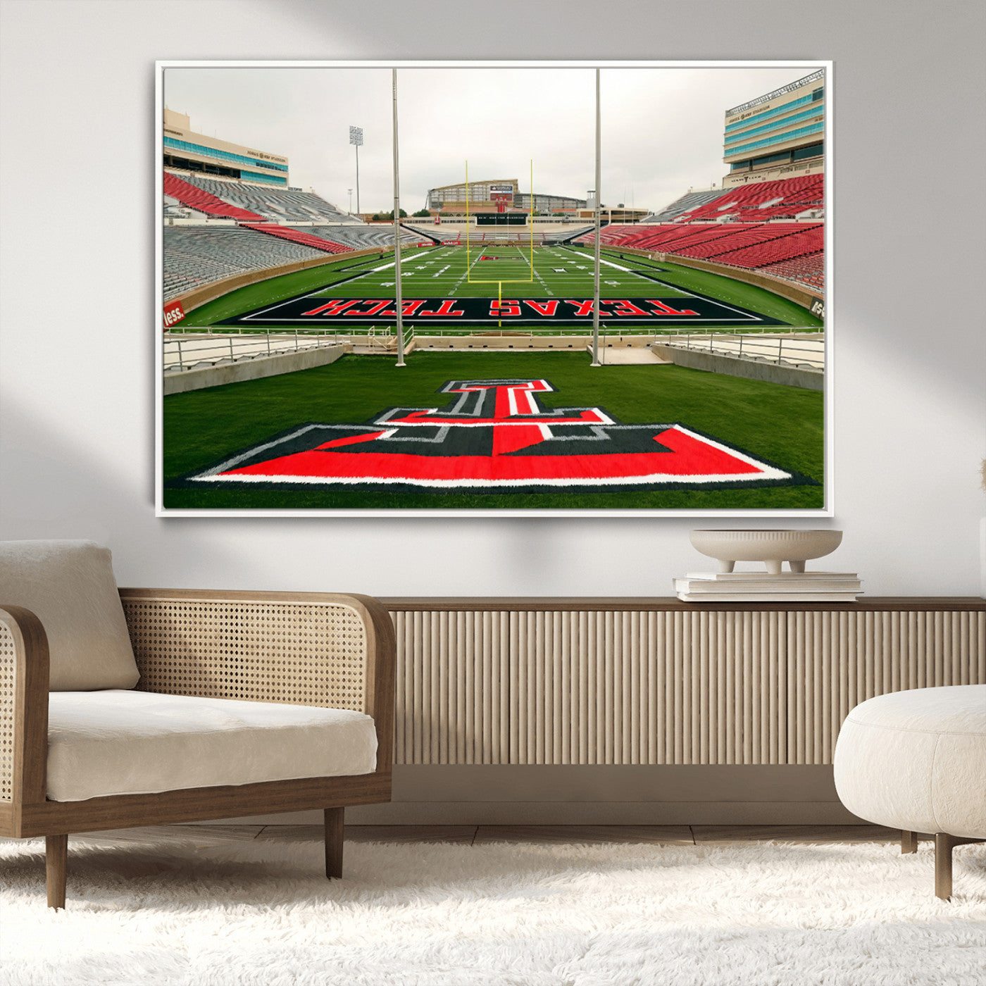 MGV-FC-36X24 - Texas Tech Red Raiders Football Team Print - Lubbock Jones AT&T Stadium Wall Art Canvas Print
