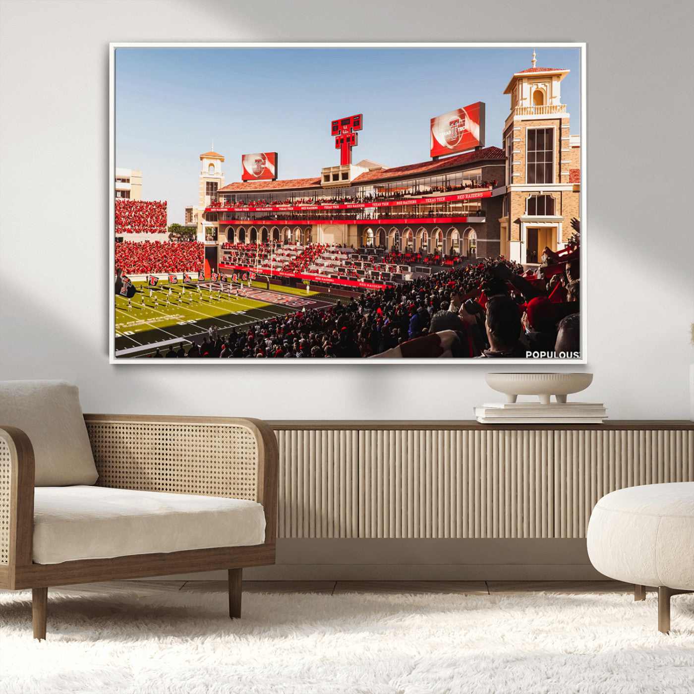 MGV-FC-36X24 - Jones AT&T Stadium Texas Tech Red Raiders Wall Art | Large Att Stadium Canvas Print | College
