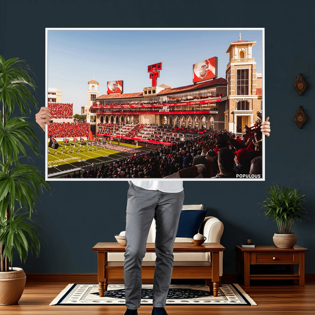 89744-MGV-CV-36X24 - Jones AT&T Stadium Texas Tech Red Raiders Wall Art
