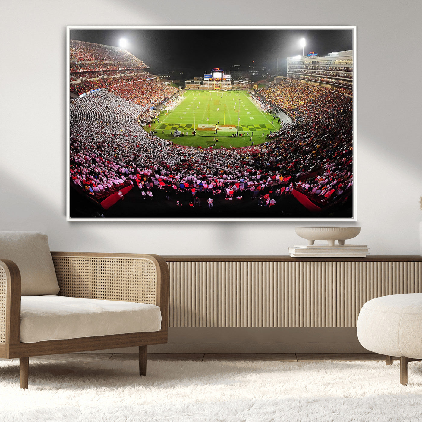 MGV-FC-36X24 - University of Maryland Terrapins Football Team Print - College Park SECU Stadium Wall Art Canvas