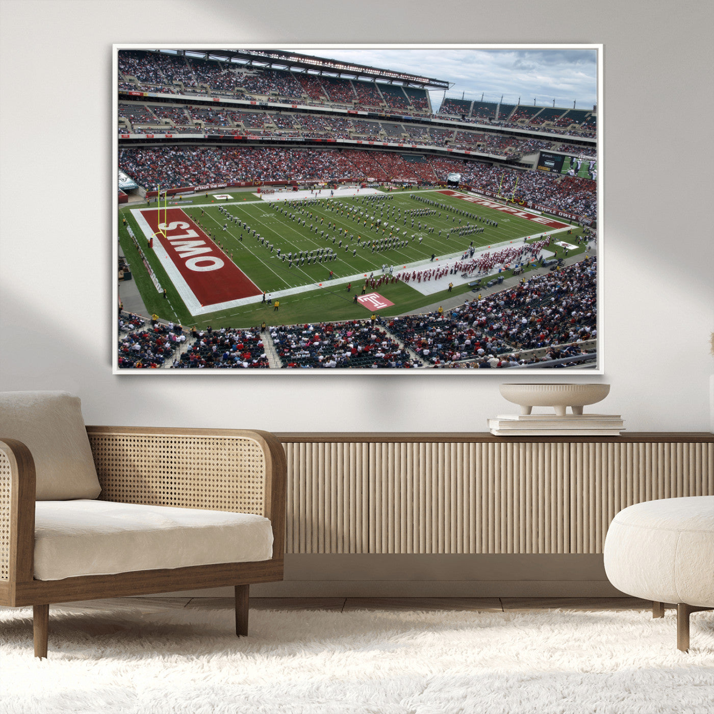 MGV-FC-36X24 - The Temple University Owls Athletics Team Print - Philadelphia Lincoln Financial Field Stadium Wall