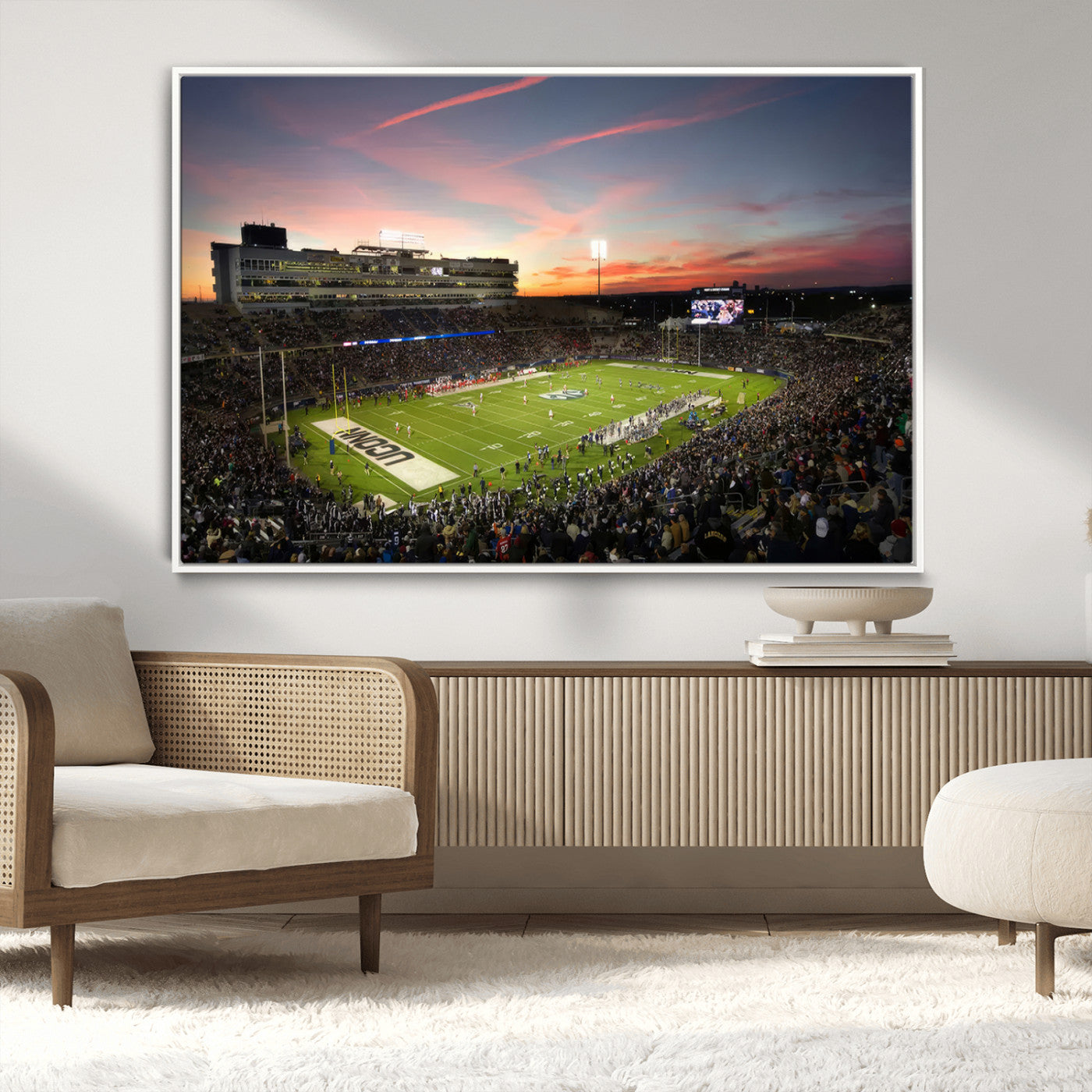 MGV-FC-36X24 - The University of Connecticut UCONN Huskies Football Team Print - East Hartford Pratt & Whitney