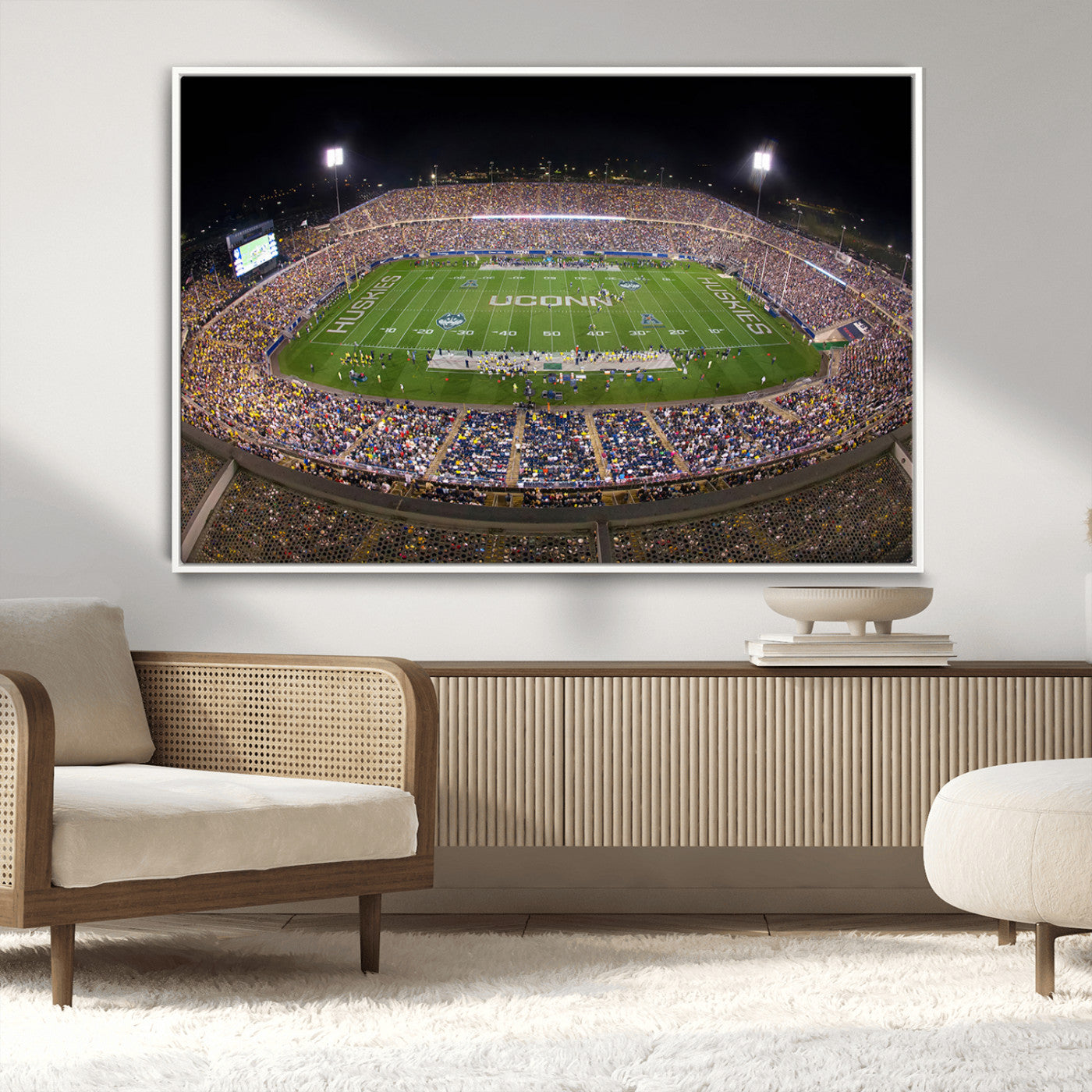 MGV-FC-36X24 - The University of Connecticut UCONN Huskies Football Team Print - East Hartford Pratt & Whitney