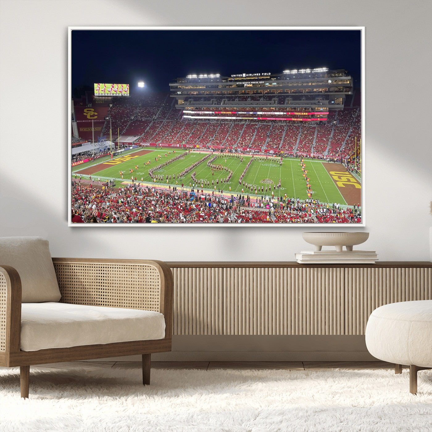 MGV-FC-36X24 - The University of Southern California USC Trojans Football Team Print - Los Angeles Memorial