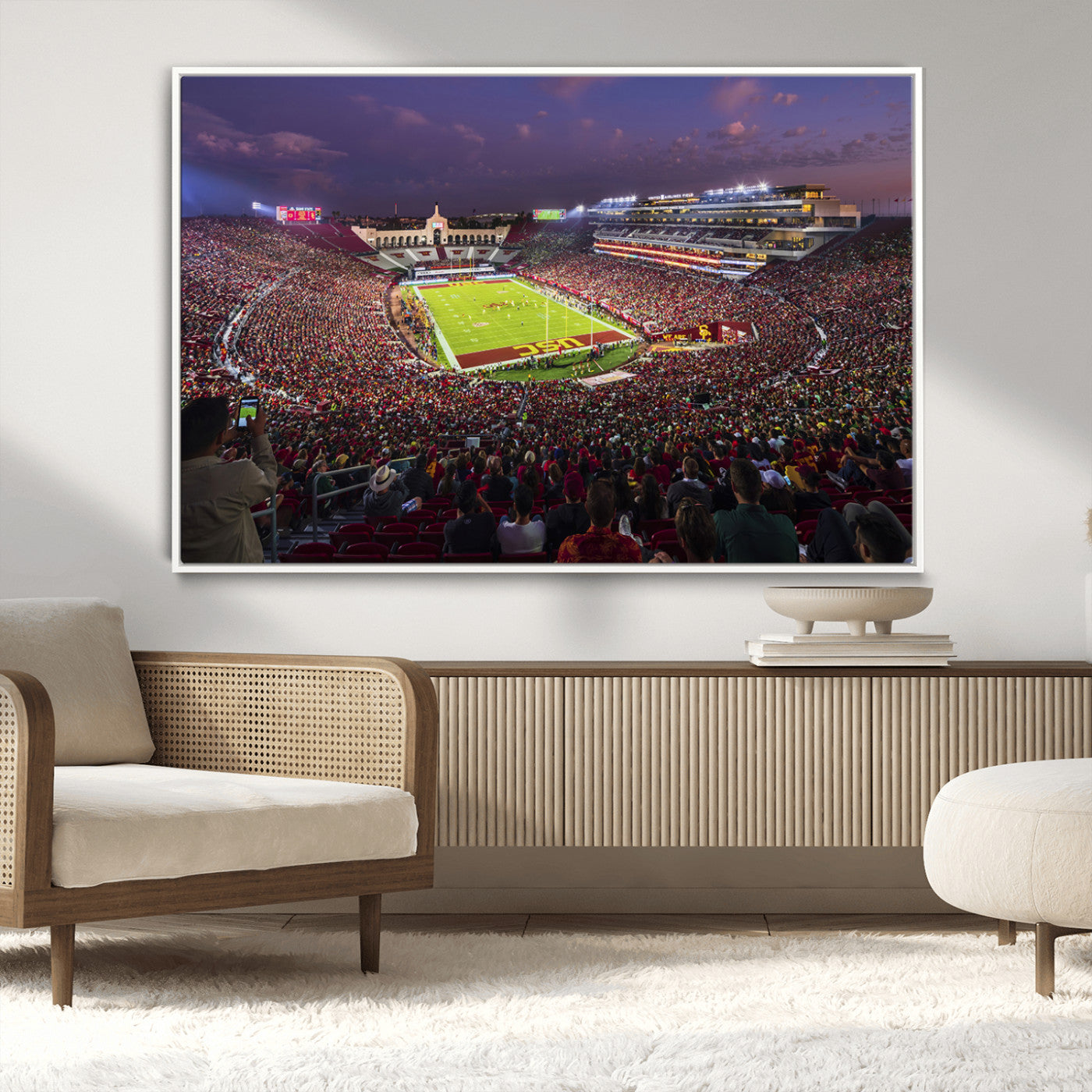 MGV-FC-36X24 - The University of Southern California USC Trojans Football Team Print - Los Angeles Memorial