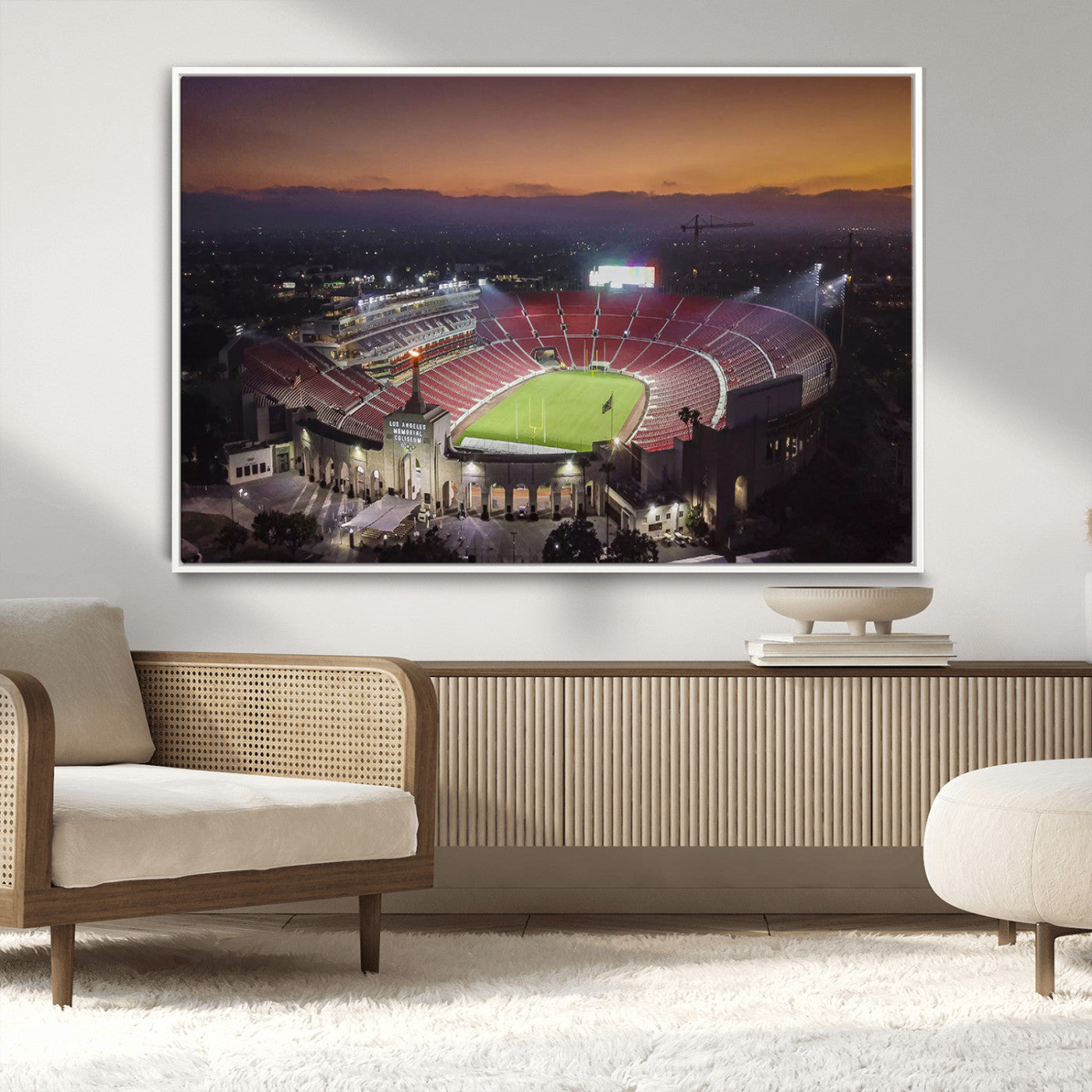 MGV-FC-36X24 - The University of Southern California USC Trojans Football Team Print - Los Angeles Memorial