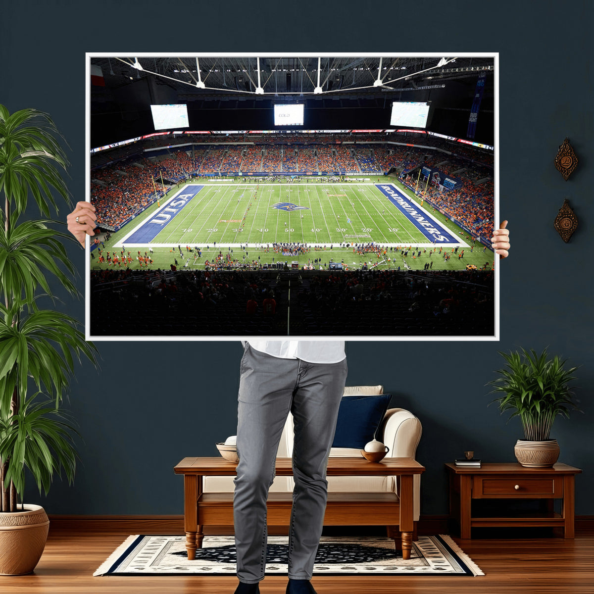 98617-MGV-CV-36X24 - The University of Texas at San Antonio Roadrunners Football Team Print, San Antonio Alamodome