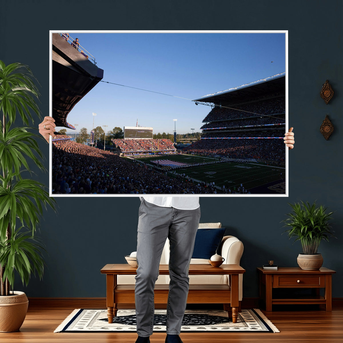 55028-MGV-CV-36X24 - The University of Washington Huskies Football Team Print