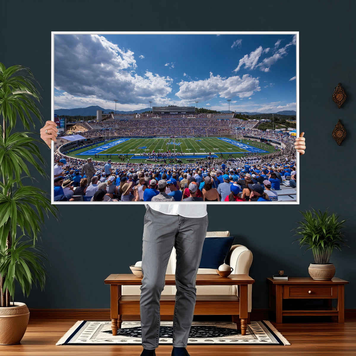59281-MGV-CV-36X24 - Air Force Falcons Football Team Print, Colorado Springs