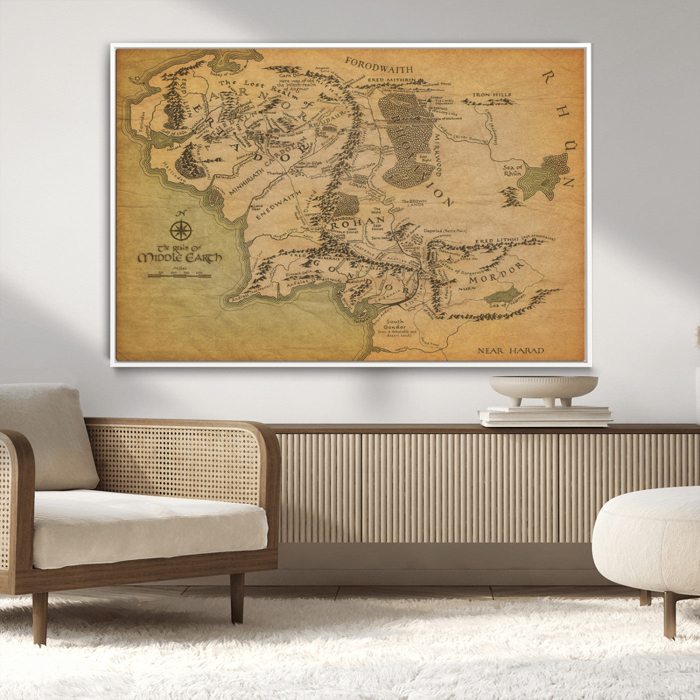MGV-FC-36X24 - Push Pin World Map Canvas Print – Framed Wall Art for Couples to Track Their Travels – Anniversary
