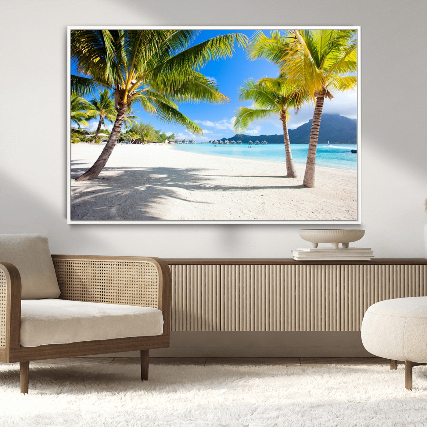 MGV-FC-36X24 - Blue Beach and Sea Wall Art Canvas Print