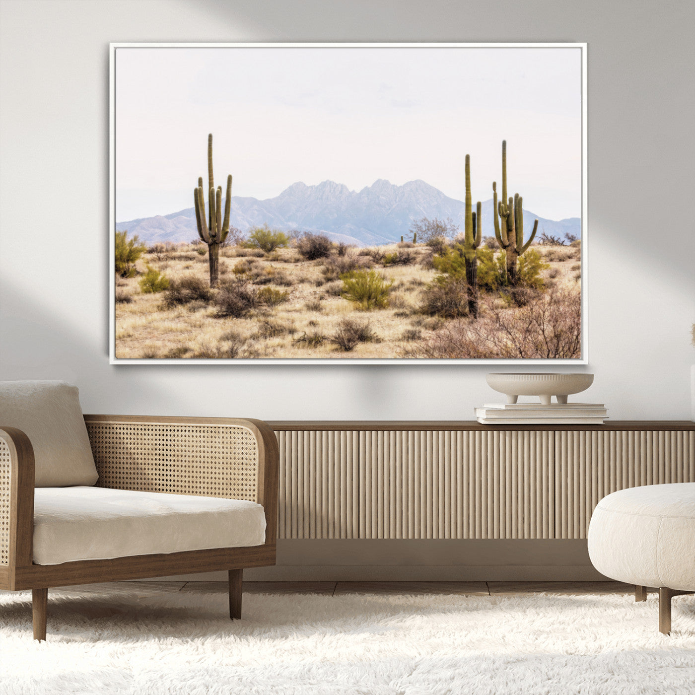 MGV-FC-36X24 - Arizona Desert Wall Art Print | Arizona Desert Canvas Print with Saguaro Cacti | Southwestern