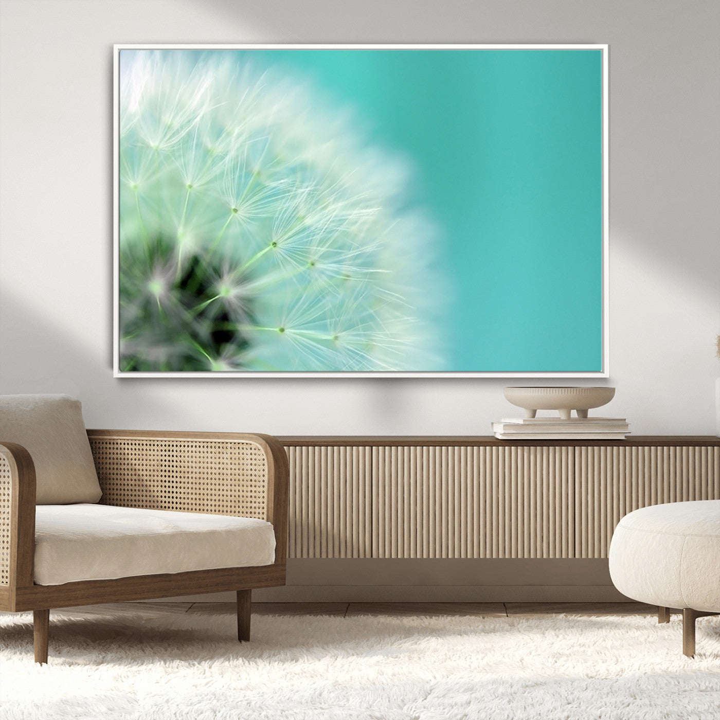 MGV-FC-36X24 - DANDELION Flower Wall Art Canvas Print, Canvas Dandelion Floral Wall Art
