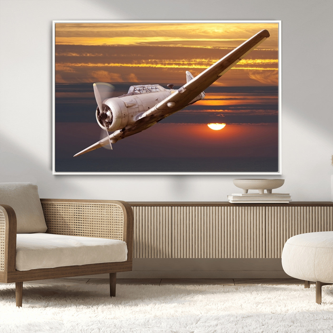 MGV-FC-36X24 - Old War Plane Wall Art Canvas Print