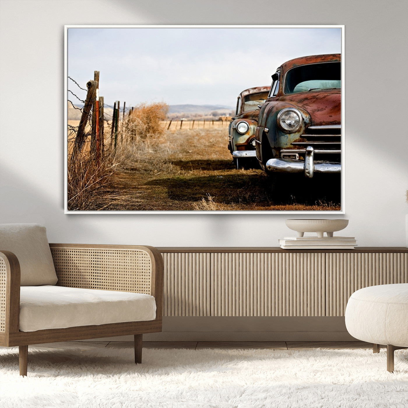 MGV-FC-36X24 - Old Rustic Classic Car Wall Art Canvas Print