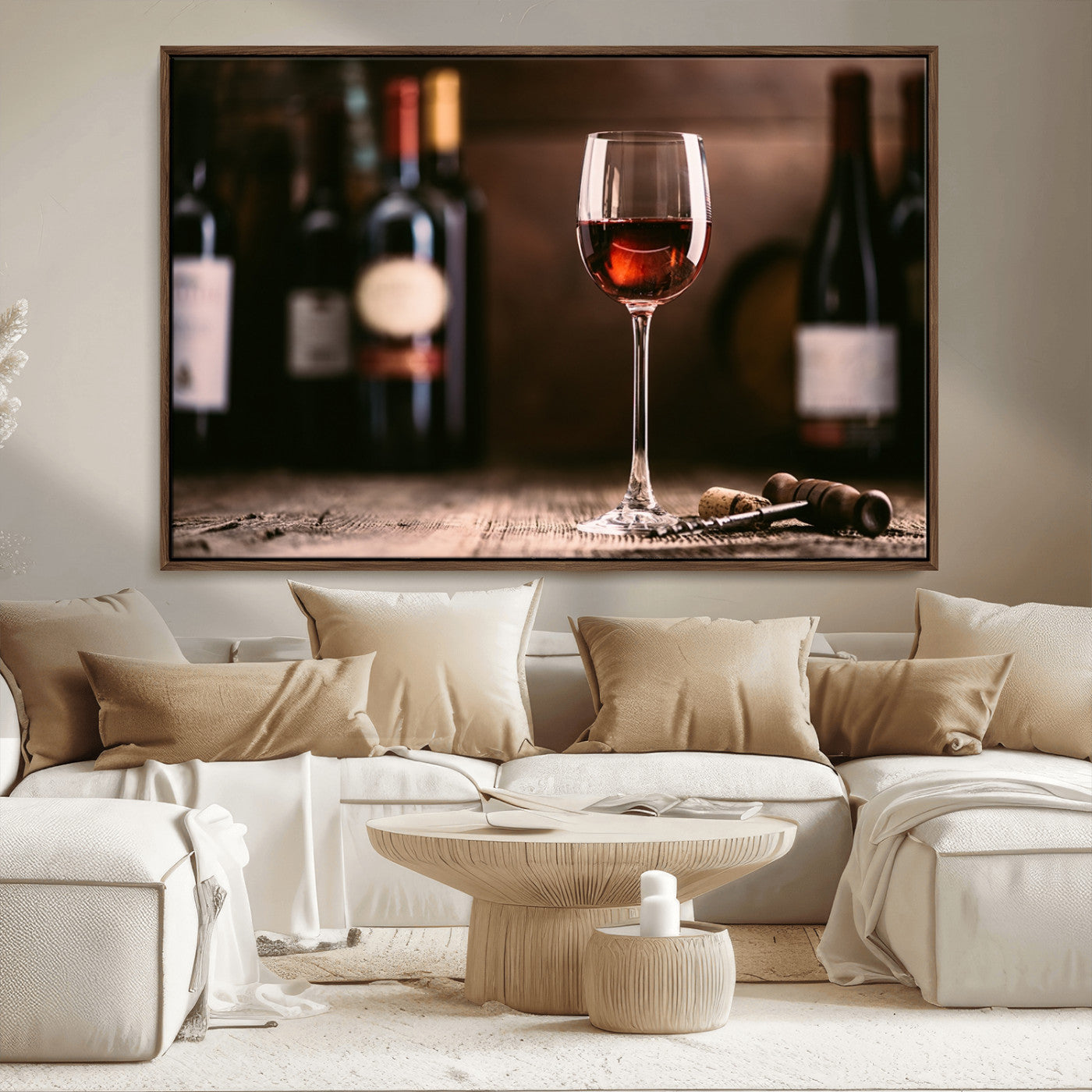 MGV-FC-36X24 - Red Wine and Bottle Canvas Print