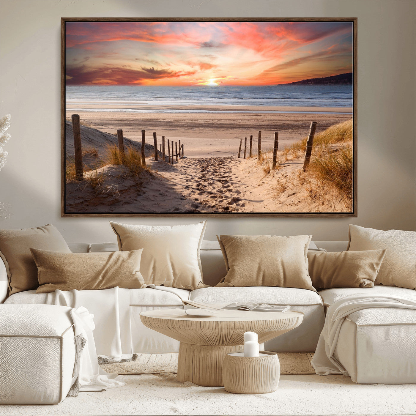 MGV-FC-36X24 - Sunset on the Sea Wall Art Canvas Print