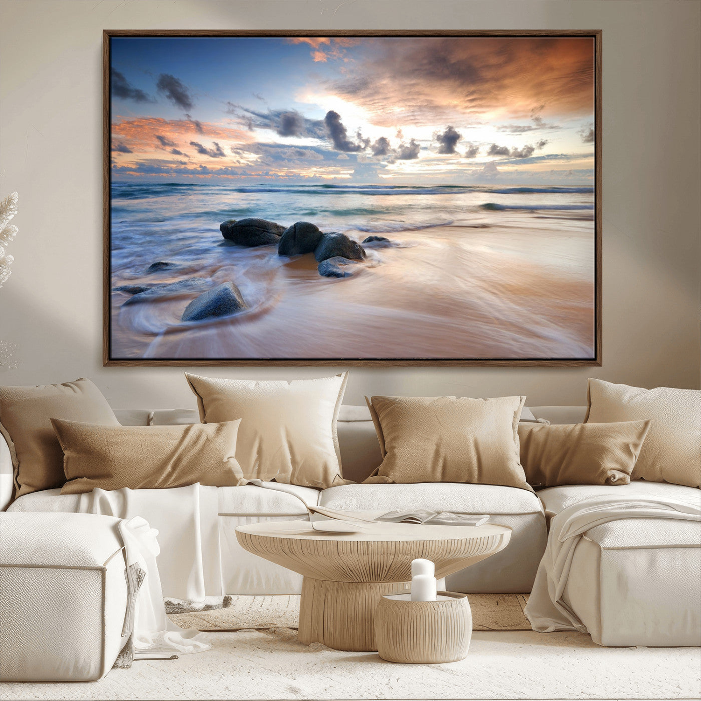 MGV-FC-36X24 - Serene Weather On The Beach Wall Art Canvas Print