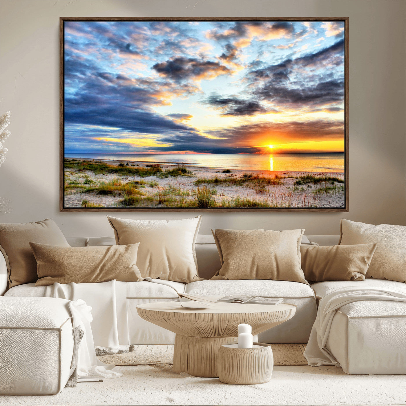 MGV-FC-36X24 - Sunset On The Ocean Wall Art Canvas Print
