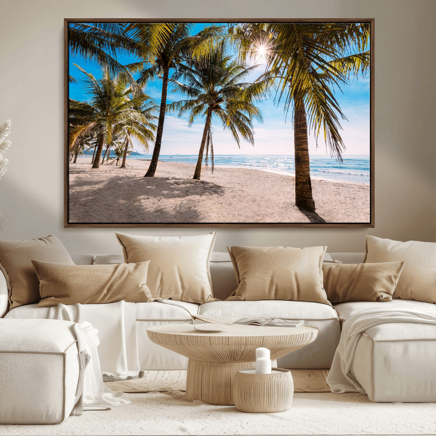 MGV-FC-36X24 - Palm Beach Tropical Island Wall Art Canvas Print