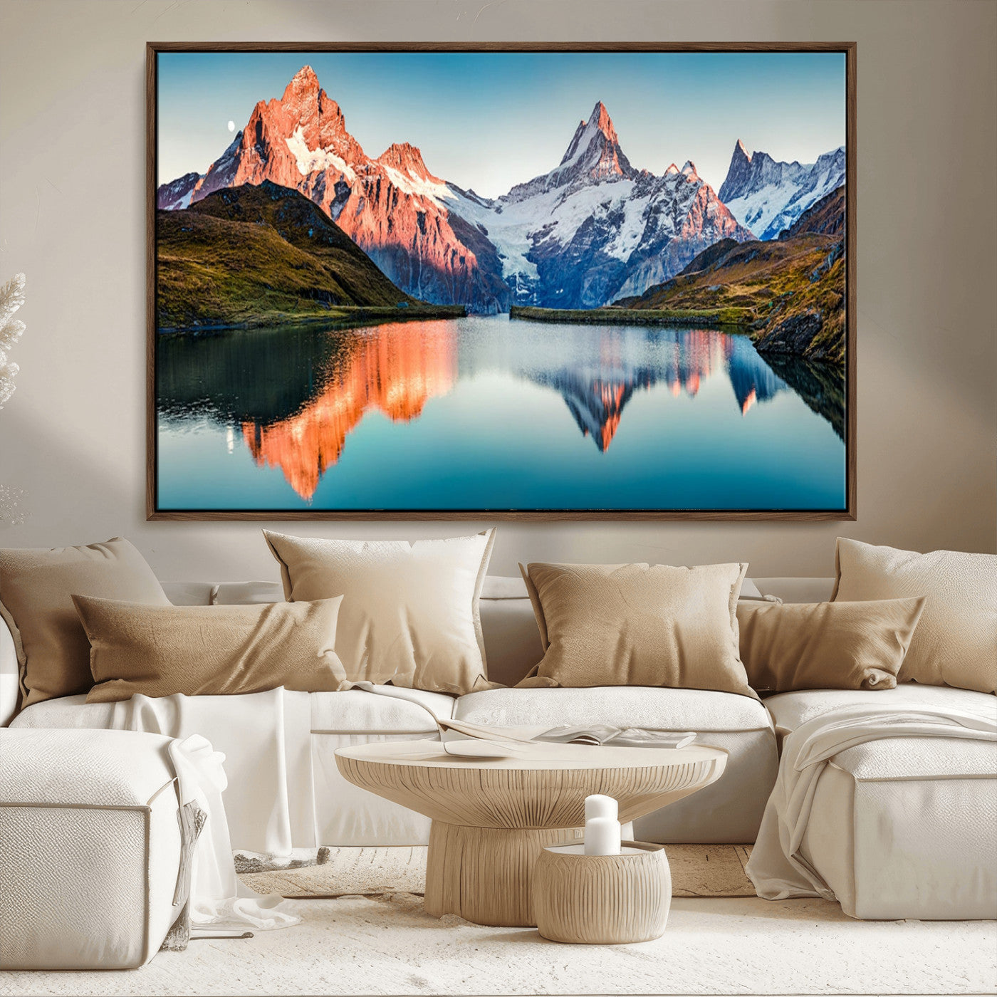 MGV-FC-36X24 - Landscape Mountain and Lake View Wall Art Canvas Print