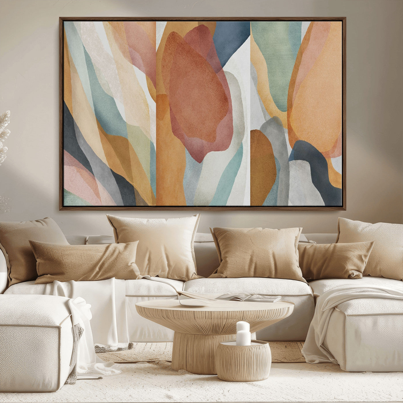 MGV-FC-36X24 - Boho Wall Art Canvas Print Set, Watercolor Boho Wall Art Canvas
