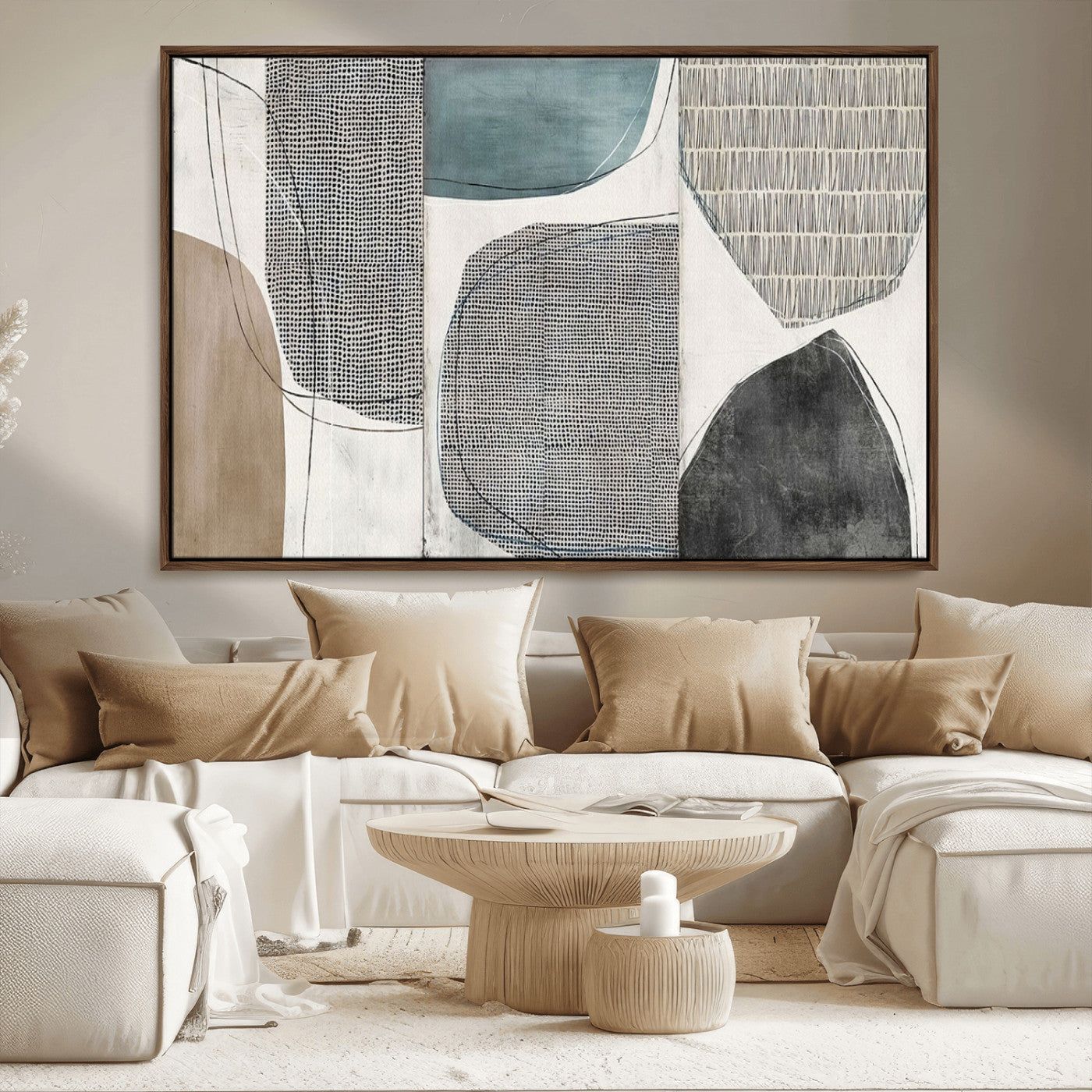 MGV-FC-36X24 - Canvas Print Wall Art Abstract Art Boho, Framed Boho Decor Canvas Print