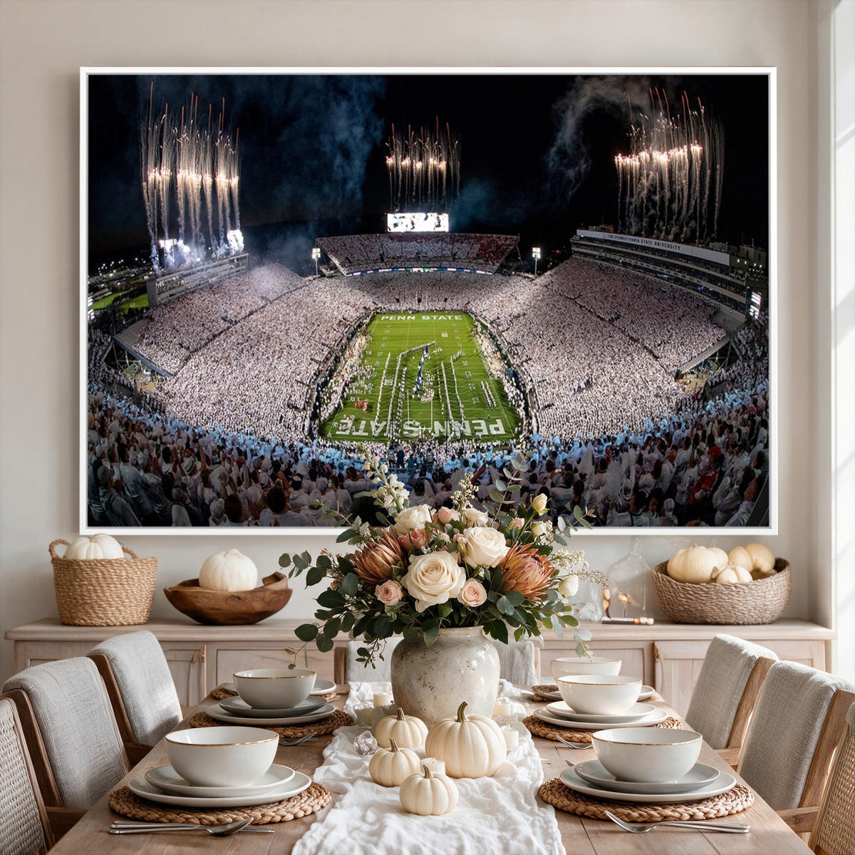 11391-MGV-CV-36X24 - Penn State Football Wall Art Canvas Print