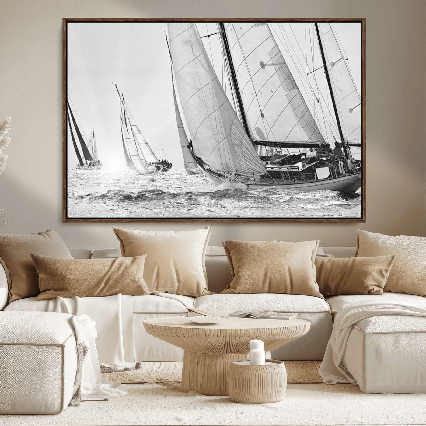 MGV-FC-36X24 - Yacht Sailboat Regatta Canvas Wall Art Canvas Print
