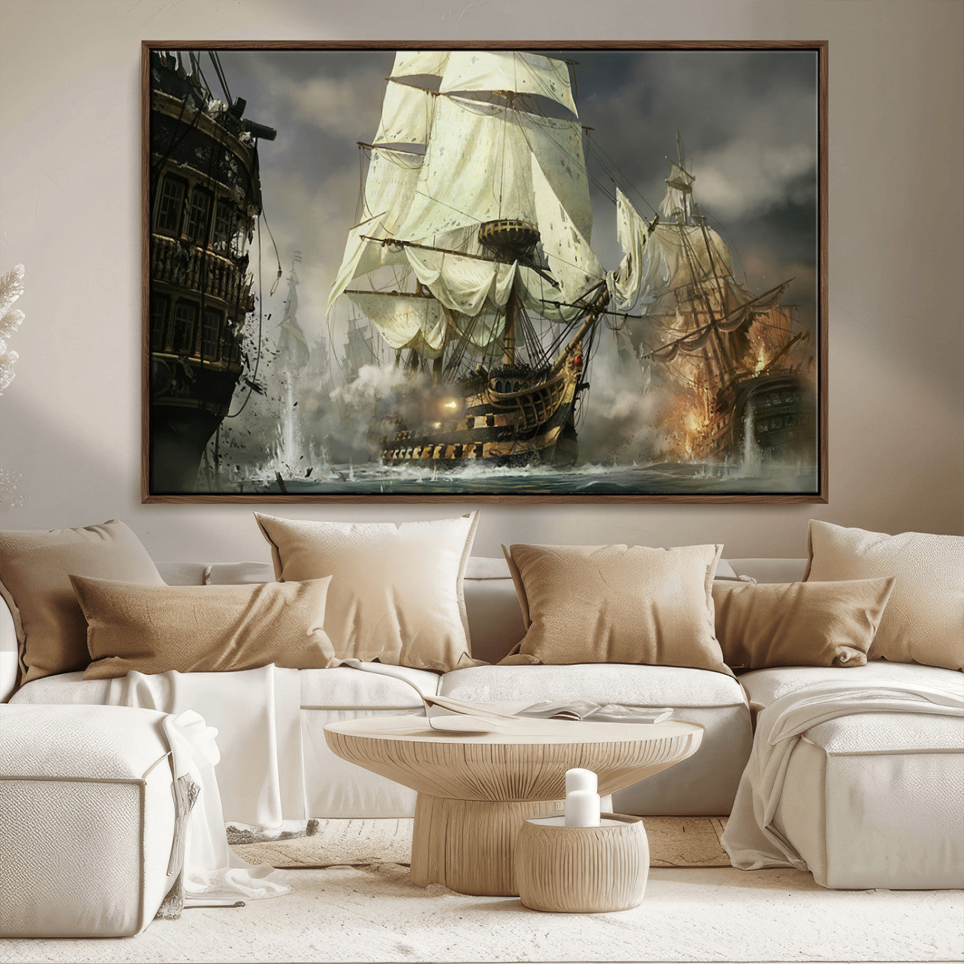 MGV-FC-36X24 - Pirate Ship War Wall Art Canvas Print
