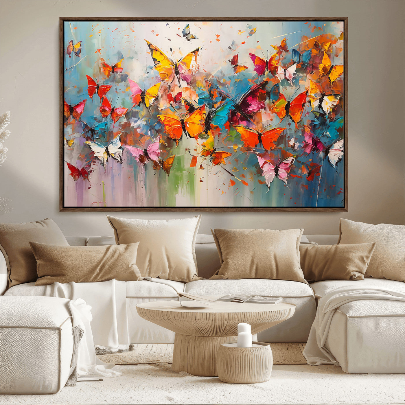 11835-MGV-FC-36X24_Walnut-Abstract Butterfly Wall Art Canvas Print