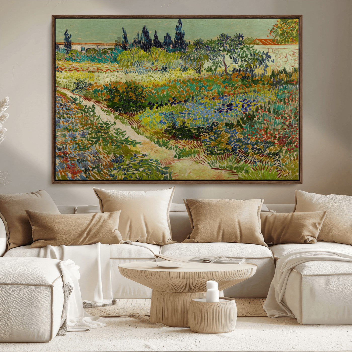 MGV-FC-36X24 - Vincent van Gogh Garden at Arles Wall Art Canvas Print